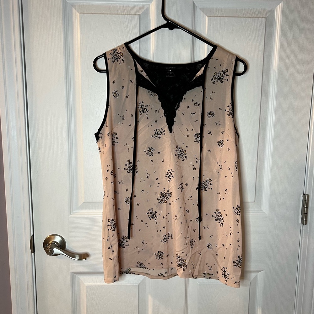 Worthington Women’s Lace Cream Floral Medium Blouse
